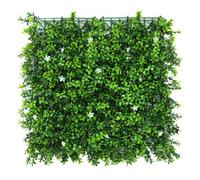 True Products Premium Artificial Plants Living Wall Panel White Flower Indoor or Outdoor FR UV Stable 50 x 50cm Home, Office, Cafe, Shop, Salon, Wedding