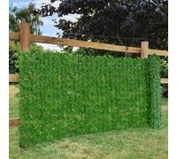 True Products Premium Artificial Ivy Leaf Hedge Garden Fence Privacy Screening Light Green - 1.5M X 3M