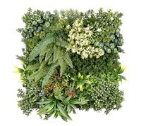True Products Premium Artificial Plants Green Wall Panel 50cm x 50cm - Aurora C