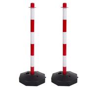 True Products Support Posts And Base For Plastic Chain - Red & White X 2