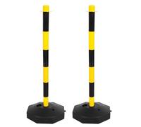 True Products Support Posts And Base For Plastic Chain - Yellow & Black X 2