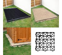 True Products Truepave 8Ft X 6Ft Shed Base Kit - 48 Interlocking Plastic Grids With Weed Fabric