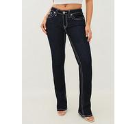 TRUE RELIGION Becca Midi Rise Bootcut Big T Jeans, Dark Wash, Size 32, Women Dark Wash