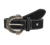 True Religion Belts for Women Womens Belts for Jeans Black Belt Engraved Horseshoe Buckle, Black, Large/X-Large Waist Size 34"-39"