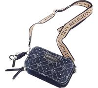 True Religion Camera Bag Studded Denim, Women’s Quilted Crossbody Purse, Adjustable Strap, Dark Denim