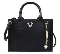 True Religion Charm Tote, Black, 7.5H x 10.25W x 3.5D inches, Modern Edge Charm Tote