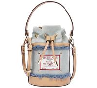 True Religion Denim Bucket Bag | Denim | Bucket Bags for Women with Drawstring Closure | Shoulder Purse | Cute Womens Everyday Bag
