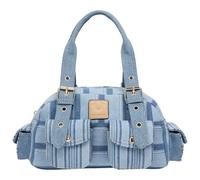 True Religion Denim Mini Satchel | Denim | Small Purses for Women with Utility Pockets | Cute Crossbody Bag | Womens Everyday Purse