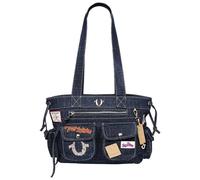 True Religion Denim Tote, Dark Denim, L