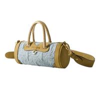 True Religion Duffel Bag, Women's Quilted Handbag with Adjustable Shoulder Strap, Denim, One Size