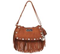 True Religion Hobo Bag for Women, Cognac Shoulder Purse for Women