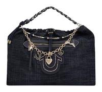 True Religion Hobo Bag for Women, Dark Denim Shoulder Purse for Women
