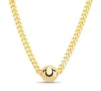 True Religion Horseshoe Pendant 22 Inch Long 3mm Thick Curb Chain Necklace for Men, L, Metal, No Gemstone