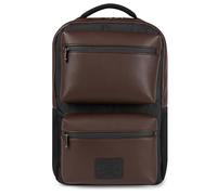True Religion Laptop Backpack for Men Vegan Leather, 17in Sleeve, Flight, Brown, One Size, Classic