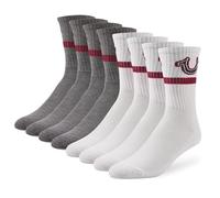 True Religion Mens 8 Pairs Crew Socks for Men Premium Athletic Men's Socks, Shoe Size 8-12