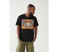 True Religion Mens Anthem Buddha Logo Relaxed Fit T Shirt, Black Tee BLACK XS