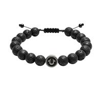 True Religion Men's Beaded Bracelet, One Size, Synthetic, no gemstone