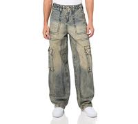 True Religion Men's Big T Cargo Pant Jeans, Elizabeth St Mediym Wash, 36