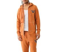 True Religion Men's Big T Cross STITCHZIP UP, Caramel Café, XL