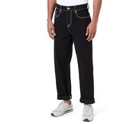 True Religion Men's Bobby Single Needle No Flap Baggy, Black, 32