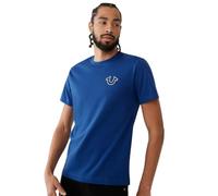 True Religion Men's Buddha Logo Crew Neck Tee, Cobalt, L