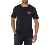 True Religion Men's Buddha Logo Short Sleeve Tee T Shirt, Black, XL UK