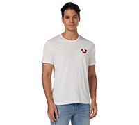 True Religion Men's Buddha Logo Short Sleeve Tee T Shirt, White, S UK