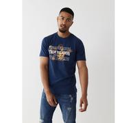 True Religion Mens Buddha Logo T Shirt, Navy Sapphire Tee DRESS BLUE XS
