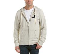 True Religion Men's Buddha Logo Zip Hoodie Sweatshirt Hooded, Oatmeal, L