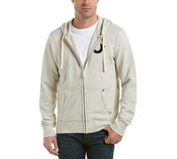 True Religion Men's Buddha Logo Zip Hoodie Sweatshirt, Oatmeal Heather, XL