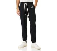 True Religion Men's Classic Logo Jogger Sweatpant, Black, Large