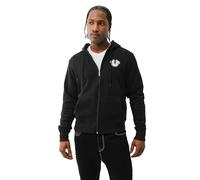 True Religion Men's Core Zip Up Hoodie, Black, L