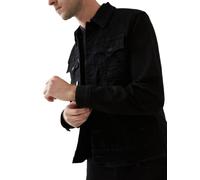 True Religion Men's Denim Trucker Jacket, Body Rinse Black, S