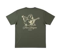 True Religion Men's Filled Horseshoe Script Buddha Tee, Green, L