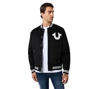 True Religion Mens Horseshoe Bomber Jacket Black L