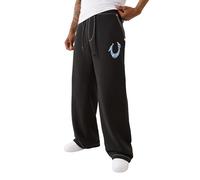 True Religion Men's HS Paint Baggy Big T Sweatpants, Jet Black, XXL