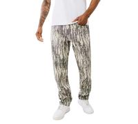 True Religion Men's Jacquard Bobby Sn Big T Hs 1/2" 32 Inseam Jeans, White Camo, 40