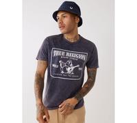 True Religion Mens Mineral Wash Logo T Shirt, Navy/Sapphire Tee DRESS BLUE L