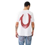 True Religion Men's Relaxed Nu Brush Tee, Optic White, L