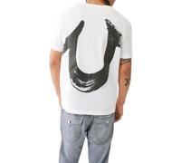 True Religion Men's Relaxed OVERT Painted TEE, Optic White