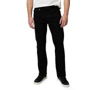 True Religion Men's Ricky Low Rise Straight Leg Jean with Back Flap Pockets, Body Rinse Black, 31W x 34L