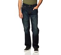 True Religion Men's Ricky Straight Leg Jeans with Back Flap Pockets, Ggjd Last Call, 30 W/32 L