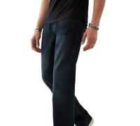 True Religion Men's Ricky Straight Leg With Back Flap Pocket Jeans, Last Call, 32W 32L UK