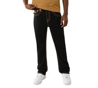 True Religion Men's Ricky Super T Flap Jeans, Black Rinse, 38