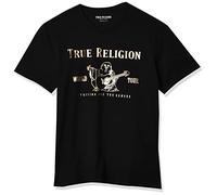 True Religion Mens T-Shirt Black/Gold XXL