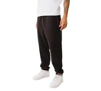 True Religion Men's Super T Joggers - Jet Black | Regular Fit Sweatpants with Contrast Stitching, Jet Black, Small