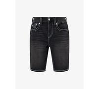 True Religion Mens True Religion Bobby Baggy Denim Shorts Deep Silence Black Wash 36