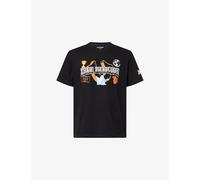 True Religion Mens True Religion Champ Graphic-Print Cotton T-Shirt Jet Black S