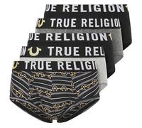 True Religion Mens Underwear 5 Pack Mens Briefs Soft Cotton, Blk,grey,charcoal,horseshoe, M