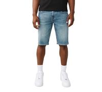 True Religion Ricky Flap - Men's Denim Shorts Horseshoe Design, Albarn Medium Wash, 18